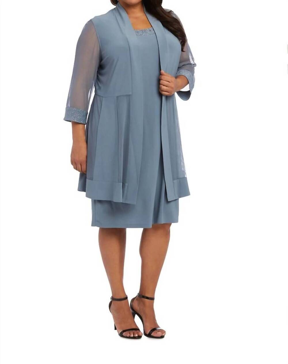 NEW R&M RICHARDS mother of the bride dress in slate